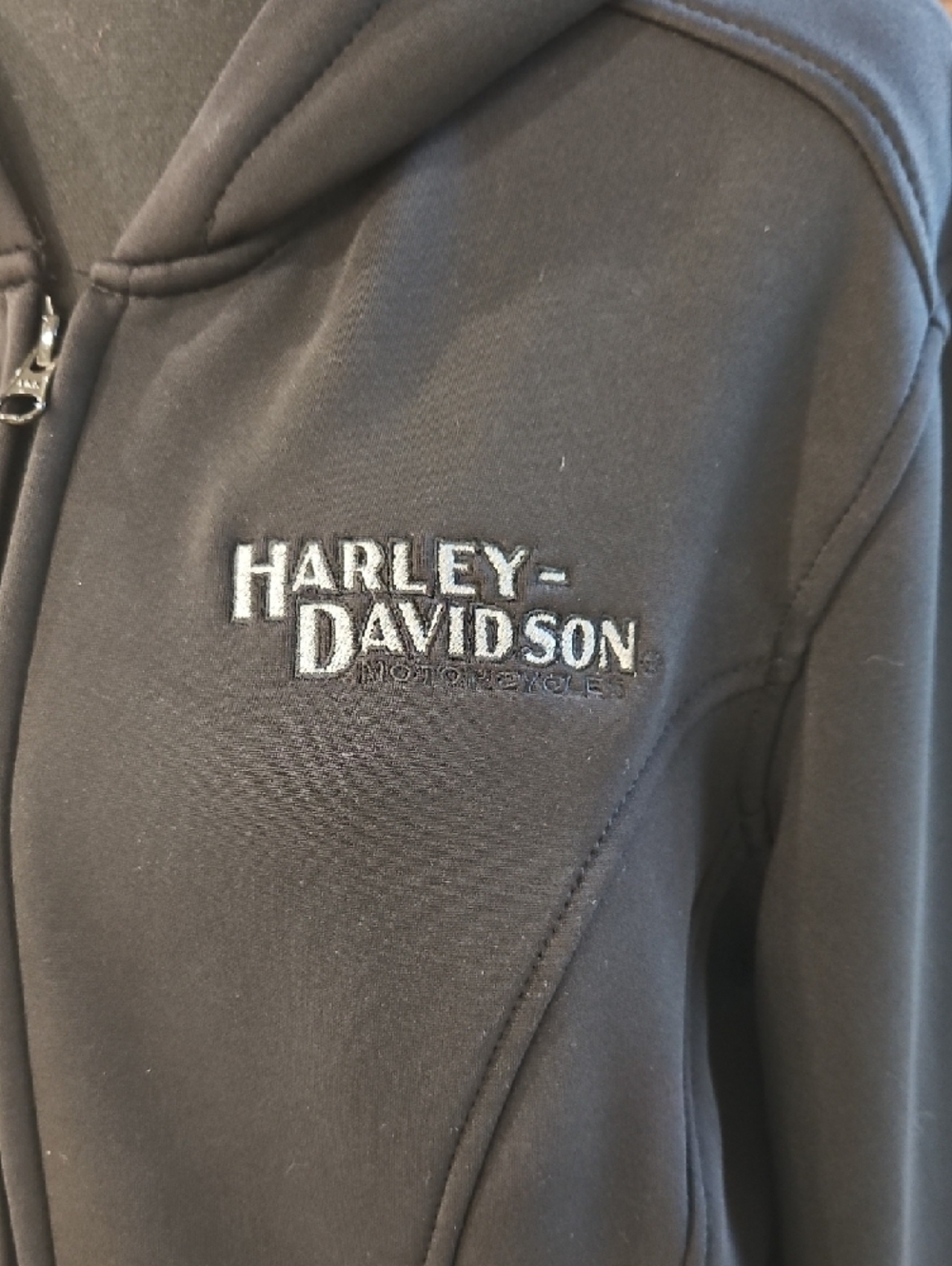 Harley-Davidson Black Hooded Zip Jacket - Picture 2 of 6